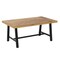 Merrick Lane Zuli Solid Acacia Wood Dining Table with Metal Legs for Indoor and Outdoor Use